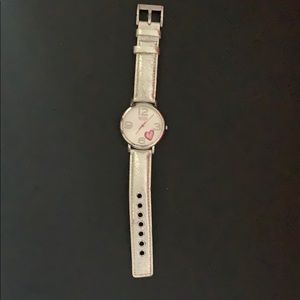 Coach Watch Silver leather band